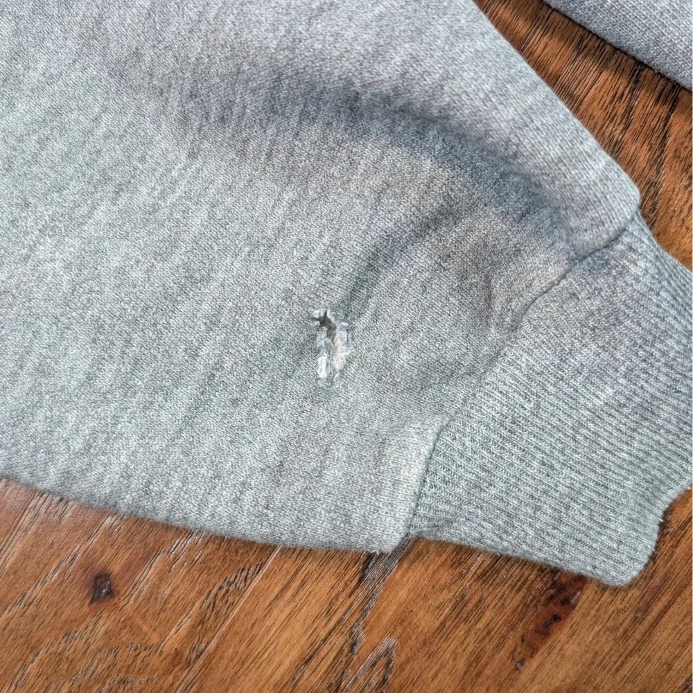 Vintage Levis Raglan Sweatshirt XL 24x24 Heather Gray Tricolor‎ Logo Patch